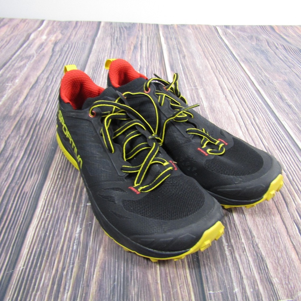 La Sportiva Kaptiva Shoes Mens Size 8 Black Red Yellow Trail Running 2037-C